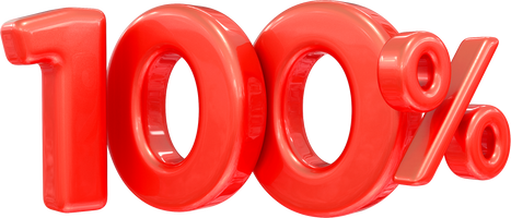 Discount 100 percent red 3d number